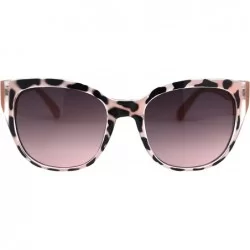 Square Womens Square Sunglasses Designer Fashion Pyramid Studs Decor UV 400 - Pink Tortoise (Pink Smoke) - CO19762AOD5 $22.56