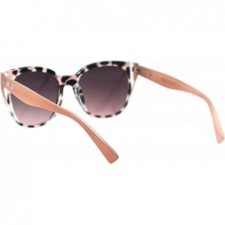 Square Womens Square Sunglasses Designer Fashion Pyramid Studs Decor UV 400 - Pink Tortoise (Pink Smoke) - CO19762AOD5 $15.24