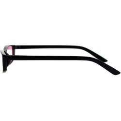 Rectangular Womens Trendy Skinny Sunglasses Wide Rectangular Frame UV 400 - Black (Pink) - C818GNC2K8A $8.24