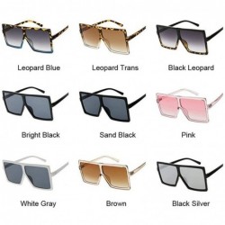 Square Sunglasses Glasses Eyewear Eyeglasses Plastic - White Gray - CH190RGZIHU $31.55