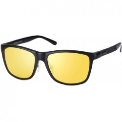 Rectangular Polarized Glasses Protection Driving - 8587am Black Yellow - CX18X9YR82Q $19.07