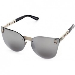 Oval Man and woman Metal sunglasses Oval glasses - C4 - CG18D24YU8L $10.82