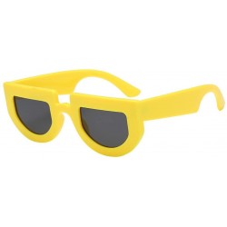 Oval Gift for Friend-Oval Shape Sunglasses Cat Eye Eyewear Big Frame Sunglasses (A) - A - CA18OTC6RAY $7.11
