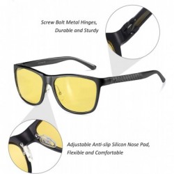 Rectangular Polarized Glasses Protection Driving - 8587am Black Yellow - CX18X9YR82Q $19.07