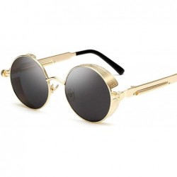 Oversized Metal Steampunk Sunglasses Men Women Round Glasses Brand Design Vintage Sunglasses - 8 - C218W7XUQUW $28.53