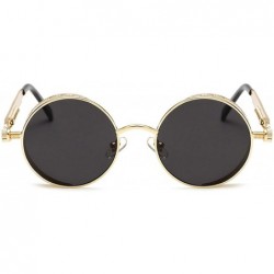 Oversized Metal Steampunk Sunglasses Men Women Round Glasses Brand Design Vintage Sunglasses - 8 - C218W7XUQUW $28.53