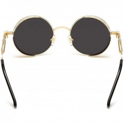 Oversized Metal Steampunk Sunglasses Men Women Round Glasses Brand Design Vintage Sunglasses - 8 - C218W7XUQUW $28.53
