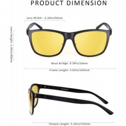 Rectangular Polarized Glasses Protection Driving - 8587am Black Yellow - CX18X9YR82Q $19.07