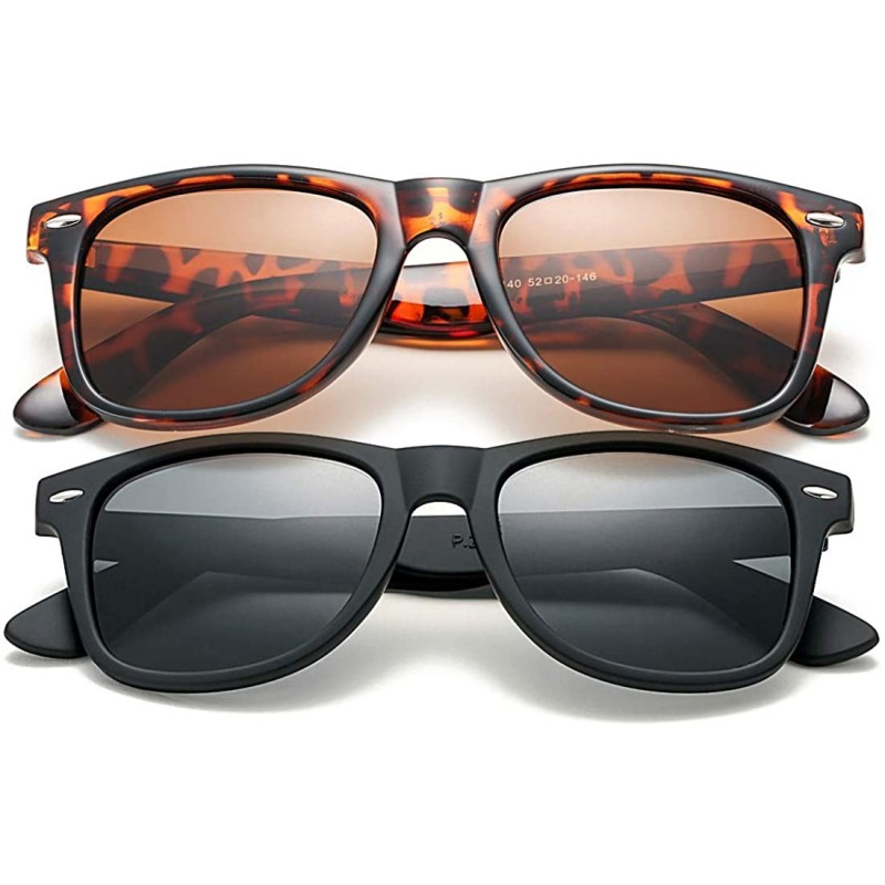 Round Classic Polarized Sunglasses for Men Women Retro UV400 Sun Glasses - CW18S9ESTZR $18.77