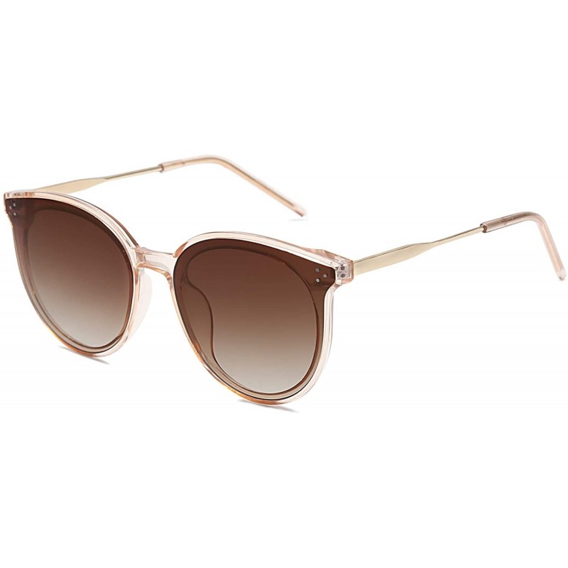 Square Fashion Round Sunglasses for Women with Rivet Plastic Frame DOLPHIN SJ2068 - CW18OR594GG $12.02