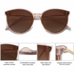 Square Fashion Round Sunglasses for Women with Rivet Plastic Frame DOLPHIN SJ2068 - CW18OR594GG $12.02