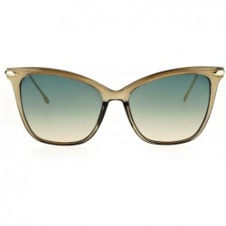 Butterfly Fashion Sunglasses Womens Square Butterfly Frame Ombre Color Lens - Slate (Blue Brown) - CF183Z6060I $23.59