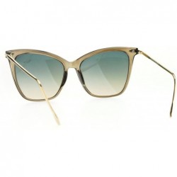 Butterfly Fashion Sunglasses Womens Square Butterfly Frame Ombre Color Lens - Slate (Blue Brown) - CF183Z6060I $12.89