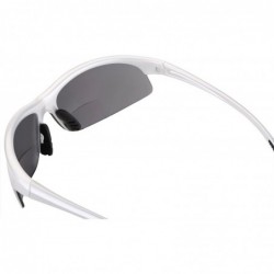 Sport Bifocal Reading Sunglasses Outdoor Readers - Black/Silver - C818CSATAME $17.36