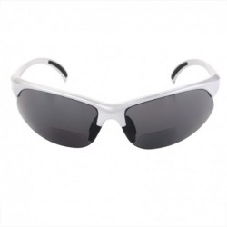 Sport Bifocal Reading Sunglasses Outdoor Readers - Black/Silver - C818CSATAME $17.36