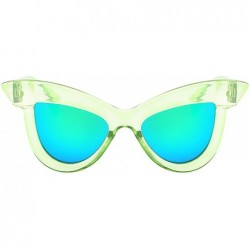 Cat Eye Polarized Sunglasses Protection Glasses Driving - Green - CZ18TQY0324 $28.00