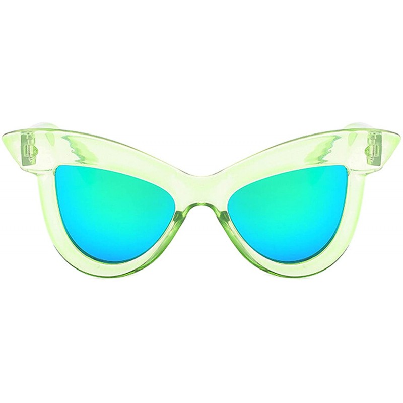 Cat Eye Polarized Sunglasses Protection Glasses Driving - Green - CZ18TQY0324 $13.26
