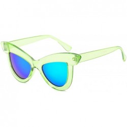 Cat Eye Polarized Sunglasses Protection Glasses Driving - Green - CZ18TQY0324 $13.26