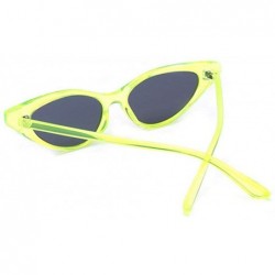 Rectangular 2019 Cat Sunglasses Women Luxury Vintage Flat Top Small Frame Sexy Sun glasses UV400 Shades - Yellow&gray - CX18N...