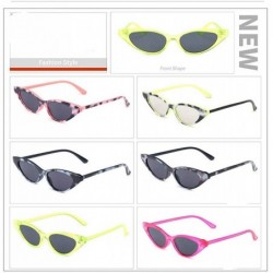 Rectangular 2019 Cat Sunglasses Women Luxury Vintage Flat Top Small Frame Sexy Sun glasses UV400 Shades - Yellow&gray - CX18N...