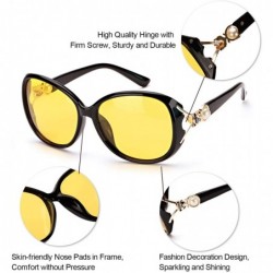 Goggle Night-Driving Glasses Polarized for Women with HD Night-Vision Yellow Lens for Nighttime/Rainy/Foggy - CC18UK49TC9 $15.97