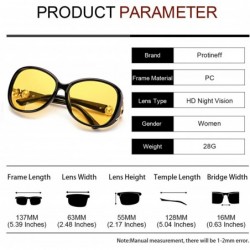 Goggle Night-Driving Glasses Polarized for Women with HD Night-Vision Yellow Lens for Nighttime/Rainy/Foggy - CC18UK49TC9 $15.97