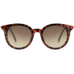 Round Retro Round Sunglasses for Women Fashion Plastic Frame UV400 Protection - Leopard - CK18ZEI3UHQ $16.44