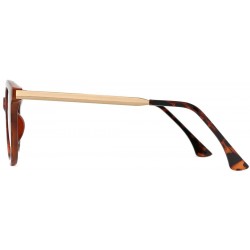 Round Retro Round Sunglasses for Women Fashion Plastic Frame UV400 Protection - Leopard - CK18ZEI3UHQ $16.44