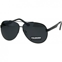 Rimless Polarized Mirror Exposed Edge Luxury Designer Pilots Metal Rim Sunglasses - All Black - CT18GXUMZ9I $17.84