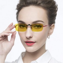 Shield 2-Pair Polarized/Night Vision Clip on Sunglasses/Myopia Glasses for Driving - Black-yellow - CQ18QIQCKSM $29.09