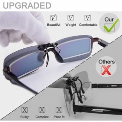 Shield 2-Pair Polarized/Night Vision Clip on Sunglasses/Myopia Glasses for Driving - Black-yellow - CQ18QIQCKSM $29.09