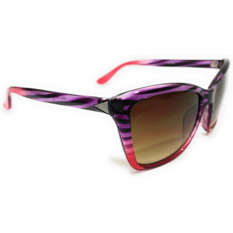 Oval Jp Animal Print Womens Ladies Fashion Western Cowgirl Sunglasses Multi Color - Zebra Purple - C718IMWZQ04 $15.38