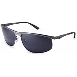 Square Sports Polarized Sunglasses UV Protection Sunglasses for Men 16618 - Grey - C718WDS02MM $13.33