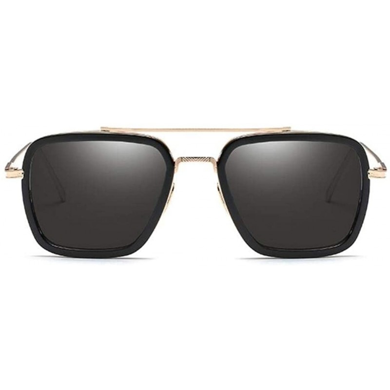 Square Trending Sunglasses For Men Fashion Square Eyewear For Boys Retro Style Sunglasses Iron Man Same Style Sunglasses - CF...