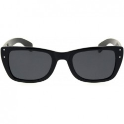 Rectangular Polarized Womens Rectangular Mod Plastic Light Weight Sunglasses - All Black - C418RKHCKYY $11.42