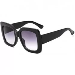 Square Fashion Sunglasses Tricolor Protection - Black - CH18KRCHTN9 $23.38