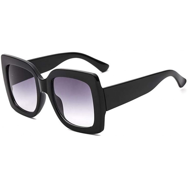 Square Fashion Sunglasses Tricolor Protection - Black - CH18KRCHTN9 $13.23