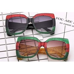 Square Fashion Sunglasses Tricolor Protection - Black - CH18KRCHTN9 $13.23
