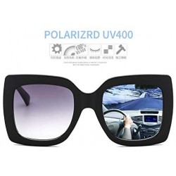 Square Fashion Sunglasses Tricolor Protection - Black - CH18KRCHTN9 $13.23