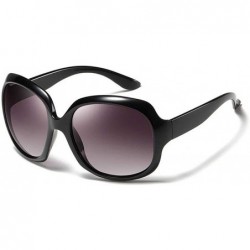 Oval Luxury Oversized Polarized Sunglasses Women Elegant Er Sun Glasses Driving Ladies Sunglass Out - Black - CF199CSQ72U $36.47