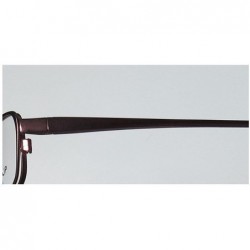 Rectangular 733 Mens/Womens Designer Full-rim Sunglass Lens Clip-Ons Flexible Hinges Eyeglasses/Spectacles - Maroon - CW12128...