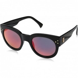 Round Item 8 Mg.4 Round Black Women's Designer Sunglasses - CV17YSHUST2 $27.27