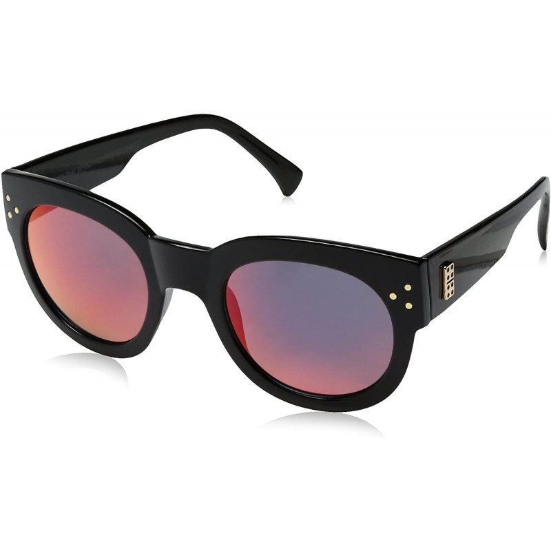 Round Item 8 Mg.4 Round Black Women's Designer Sunglasses - CV17YSHUST2 $27.27