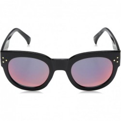 Round Item 8 Mg.4 Round Black Women's Designer Sunglasses - CV17YSHUST2 $27.27