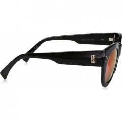 Round Item 8 Mg.4 Round Black Women's Designer Sunglasses - CV17YSHUST2 $27.27