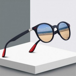 Oval Ultralight Polarized Sunglasses Men Women Oval Frame Legs Round Sun Glasses Driving Goggles Black C2 Black-Black - CX194...