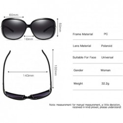 Sport Polarized HD Sunglasses for Women Polarized Metal Mirror UV 400 Lens Protection - Black - CQ198O9DIAG $18.03