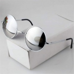 Goggle Vintage Round Sunglasses Women Sun Glasses Gold Alloy Circle Men Feminine Goggles - Black - C8197Y6D8UU $20.80