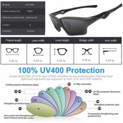 Sport Mens Sports Polarized Driving Sunglasses Shades for Men Women TR90 Superlight Unbreakable Frame 18022greygrey - C018XH3...