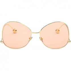 Oversized Women's Vintage Oversized Cat Eye Sunglasses Fashion Unisex Eye Glasses - CJ182MN0YGT $10.24